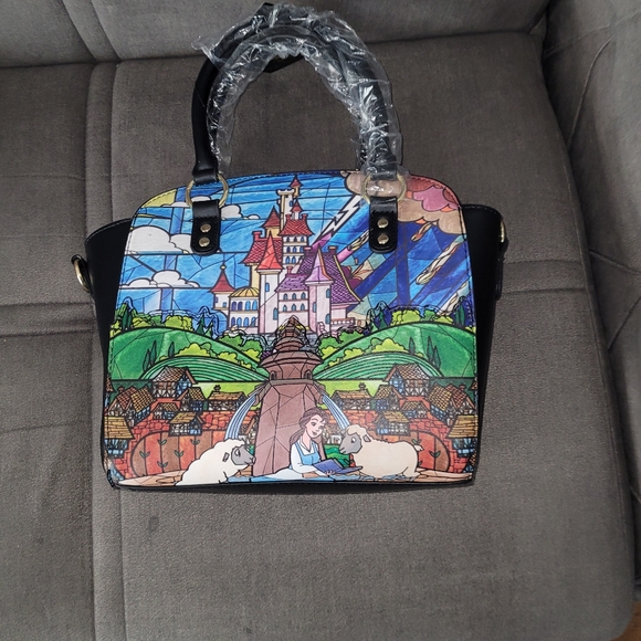 LOUNGEFLY DISNEY BEAUTY AND THE BEAST CROSSBODY - Picture 2 of 11